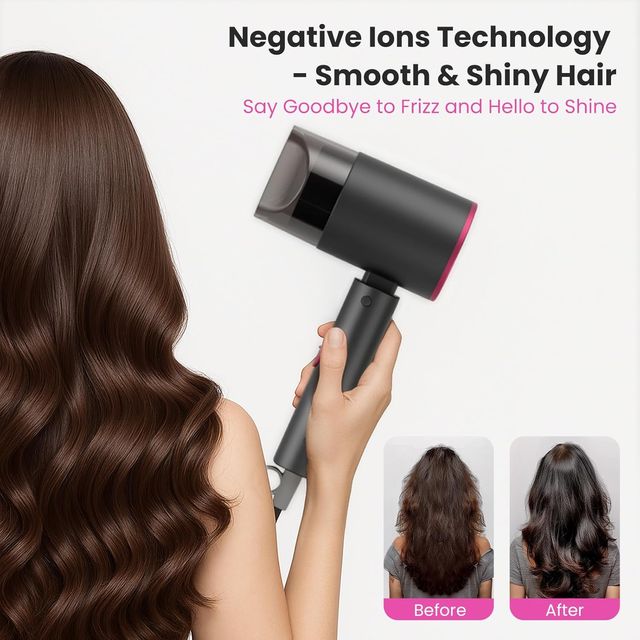 Asciugatrice per capelli pieghevole da viaggio