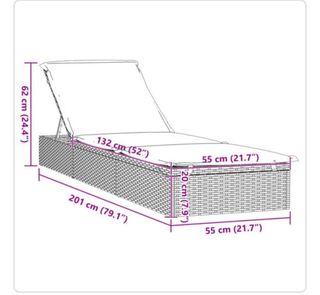 Tumbona Ratan Beige/Marrón