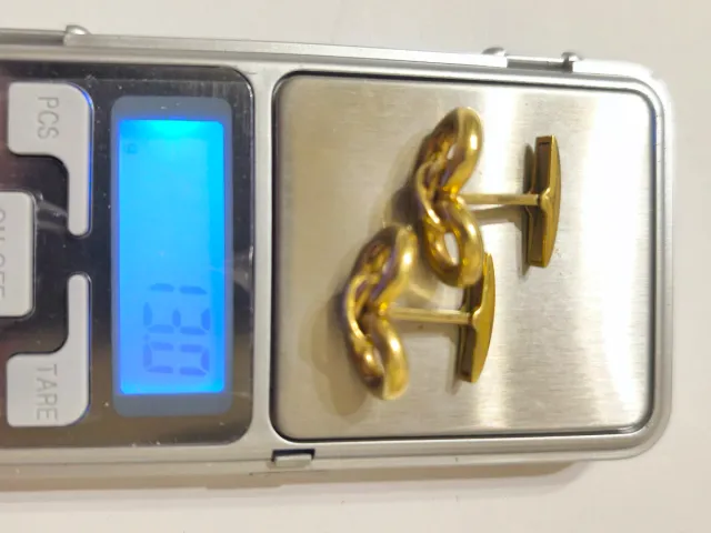 Gemelos Infinito Oro 18 kt impecables.