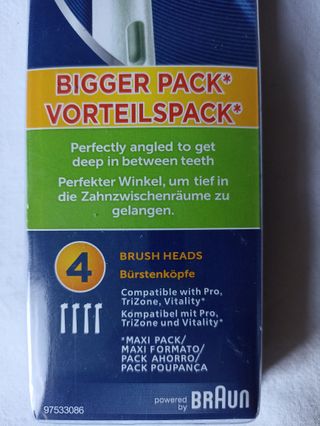 Oral-B CrossAction Testine Spazzolino Elettrico 4p