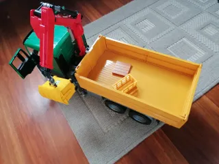 Camión Grúa Bruder Verde y Amarillo