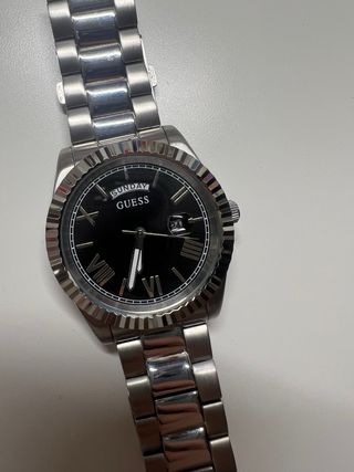 Reloj Guess Negro y Plateado Hombre