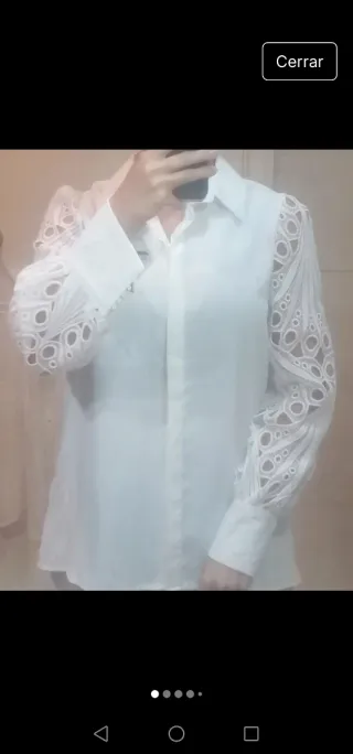 Camisa blanca con encaje
