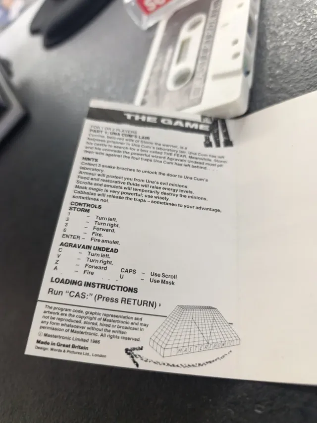 Juego MSX Storm - Mastertronic