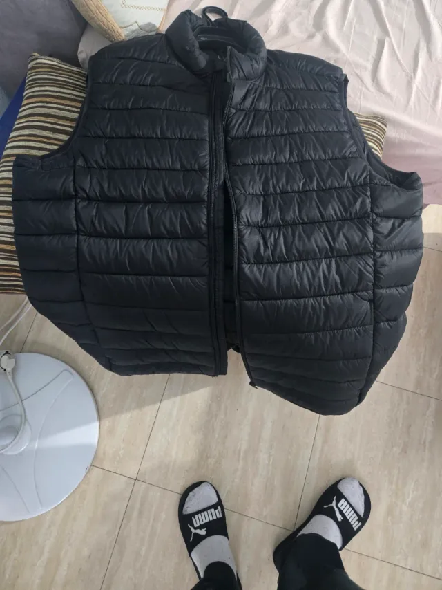 Chaleco acolchado negro hombre