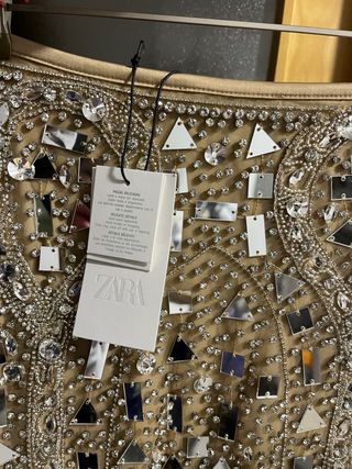 Falda midi Zara lentejuelas Talla L edi  limitada