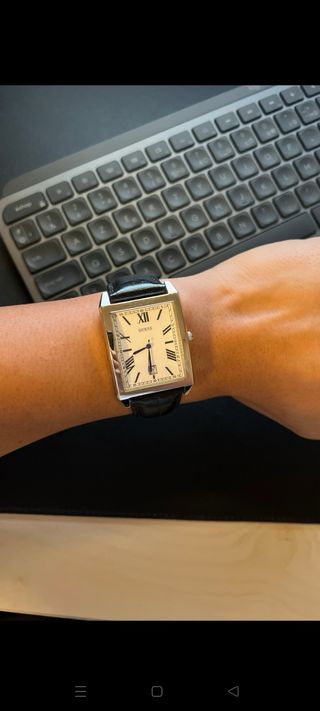 Reloj Guess Hombre Negro/Plata