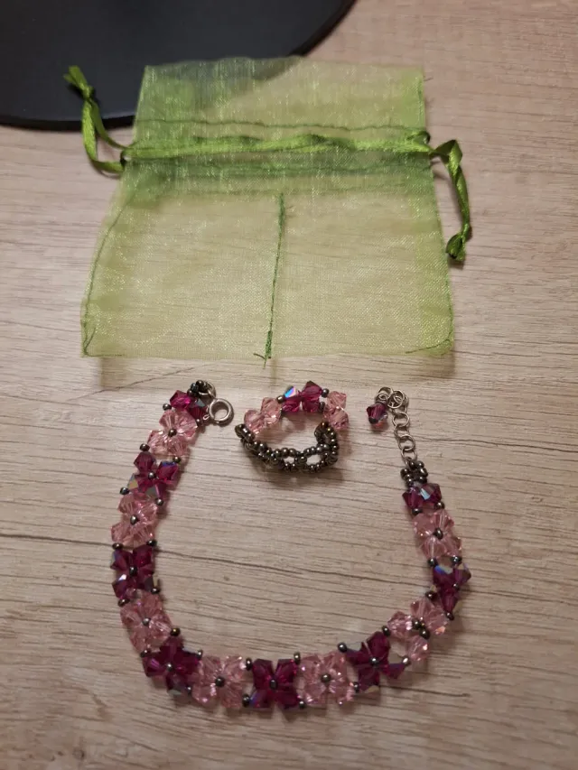 Conjunto Pulsera y Anillo Flores