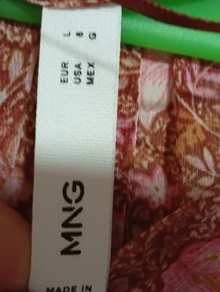 Blusa Mango Estampada Flores talla L