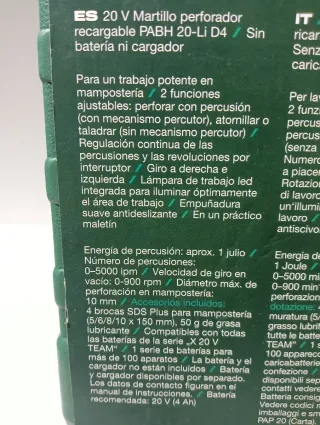 Martillo PARKSIDE PABH 20-LI D4