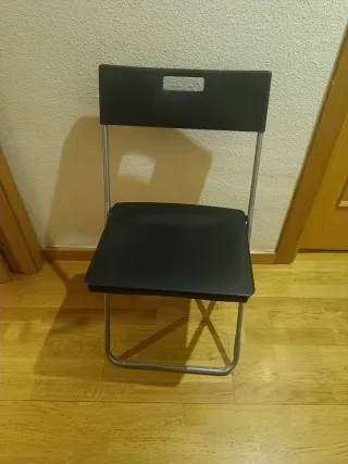 Sillas Plegables Ikea Negras y Plateadas