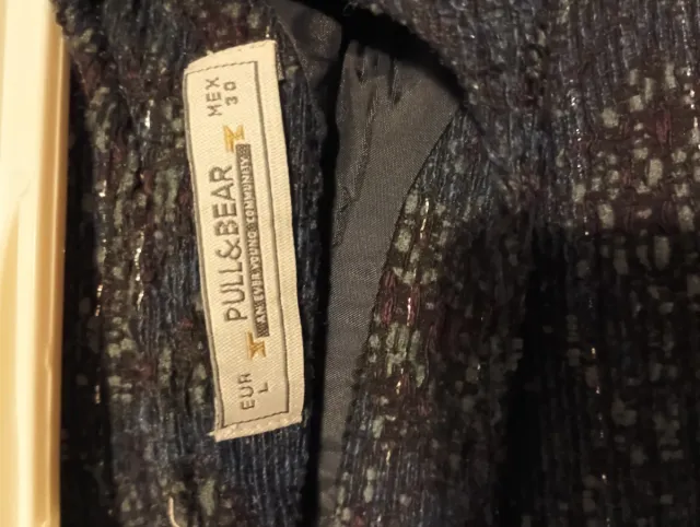 Vestido  fiesta azul plateado Talla L