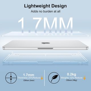 NPUOLS Funda para MacBook Air 13,6 Pulgadas M4 M3