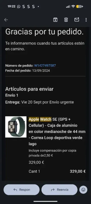 Apple Watch SE GPS+Cellular 44mm