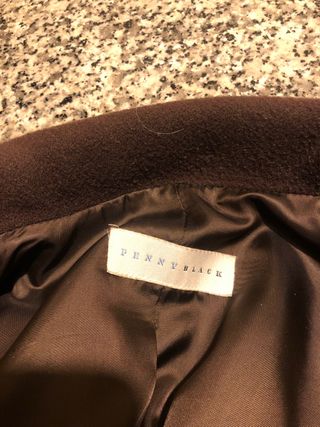 Cappotto donna in panno marrone