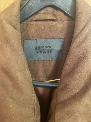 Chaqueta ante y piel marrón