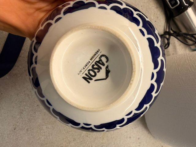 Bol Caison Porcelana Azul y Blanco