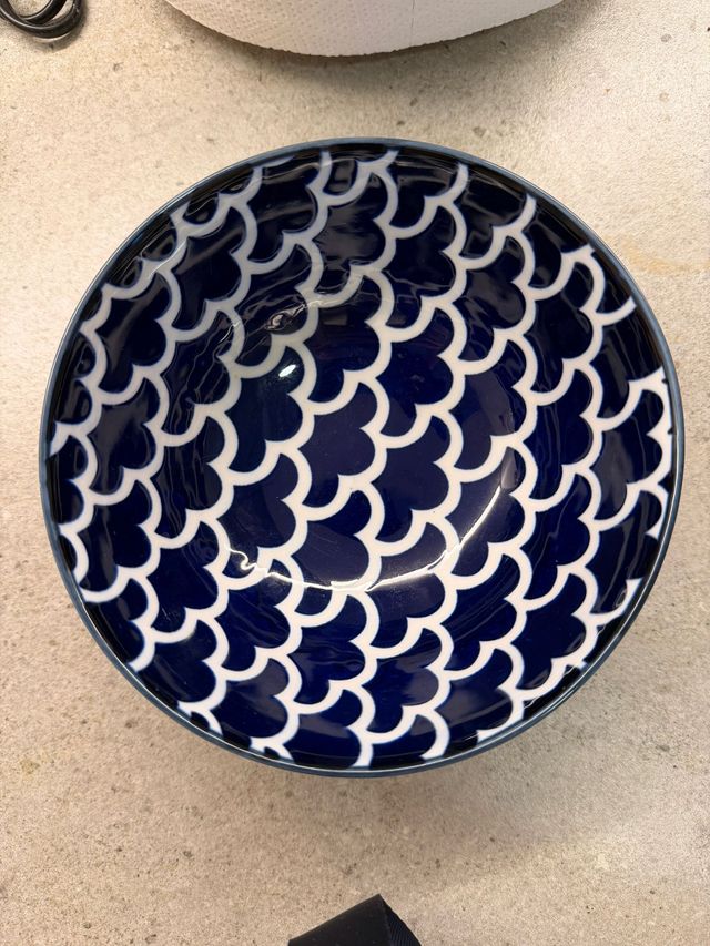 Bol Caison Porcelana Azul y Blanco