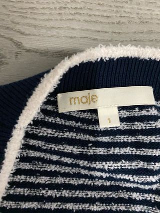 Cárdigan largo rayas azul marino y blanco