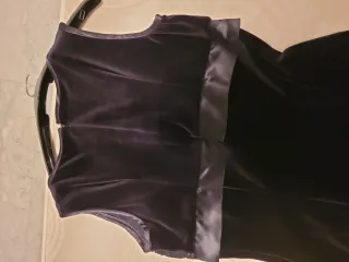 Vestido negro fiesta lentejuelas y satén