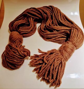 Sciarpa in lana effetto gomitolo