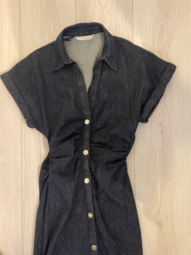 Vestido vaquero largo con botones