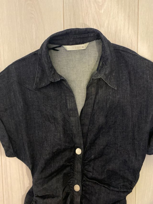 Vestido vaquero largo con botones