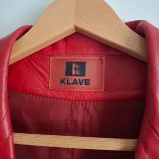 Chaqueta de cuero roja Klave