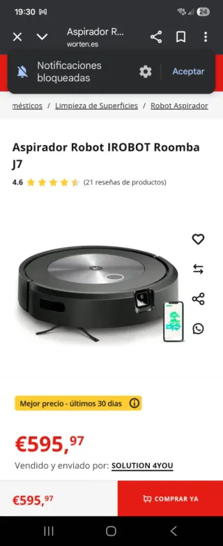Aspiradora Robot iRobot Roomba