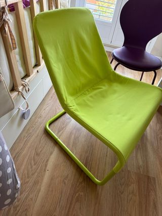 Silla Ikea verde tela