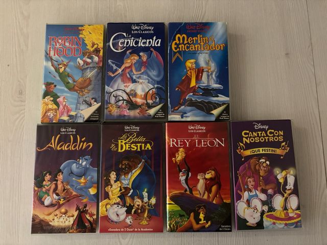 Lote 7 Películas VHS Disney Clásicos