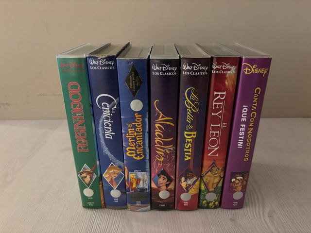 Lote 7 Películas VHS Disney Clásicos