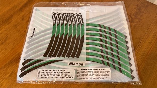 Pegatinas Kawasaki para llantas moto