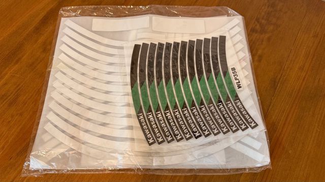Pegatinas Kawasaki para llantas moto