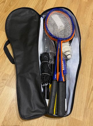 Pack Bádminton: 4 Raquetas, Red y Volantes