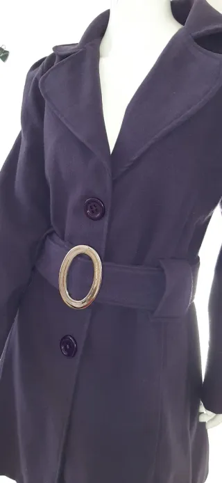 Cappotto viola con cintura