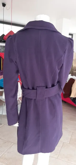 Cappotto viola con cintura