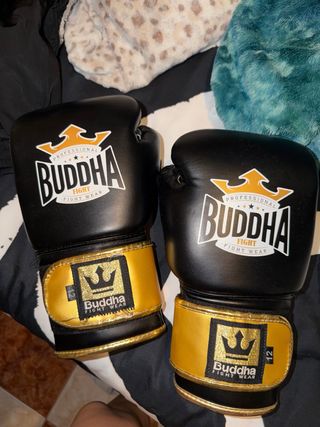 Guantes de Boxeo Buddha Negros y Dorados