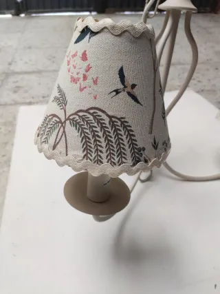 Lámpara de araña 3 brazos floral