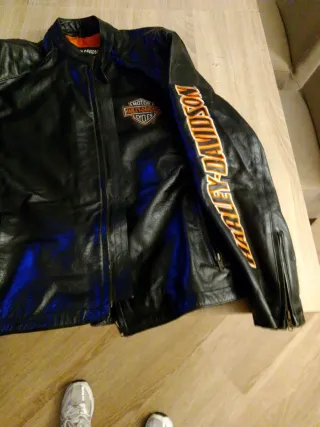 Chaqueta de cuero Harley-Davidson Negra