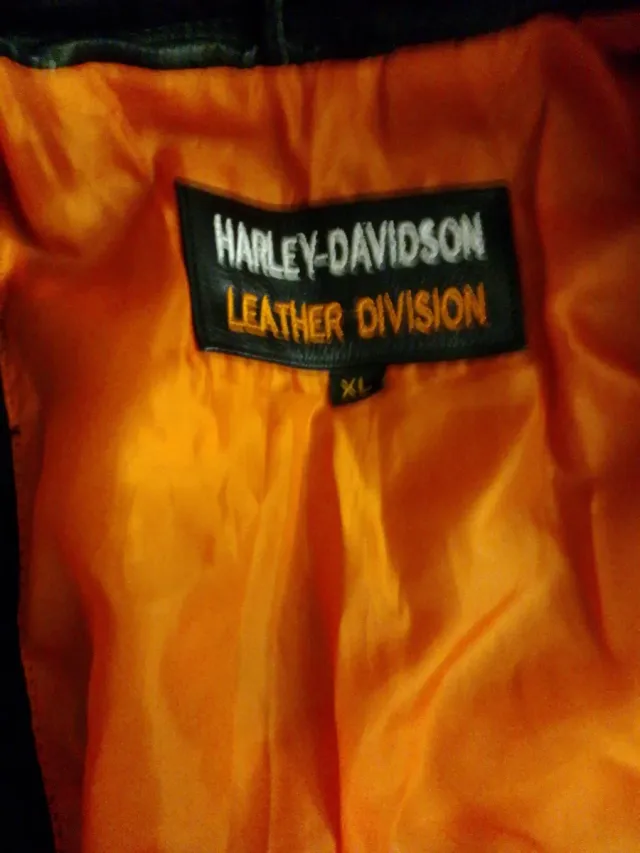 Chaqueta de cuero Harley-Davidson Negra