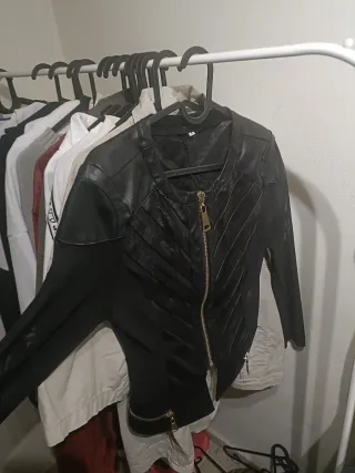 Chaqueta cuero mujer negra Talla M