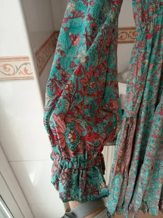 Vestido largo seda estampado M/L vaposoro