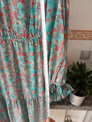 Vestido largo seda estampado M/L vaposoro