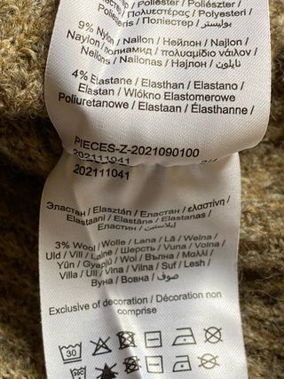 Vestido punto Pieces jaspeado lana