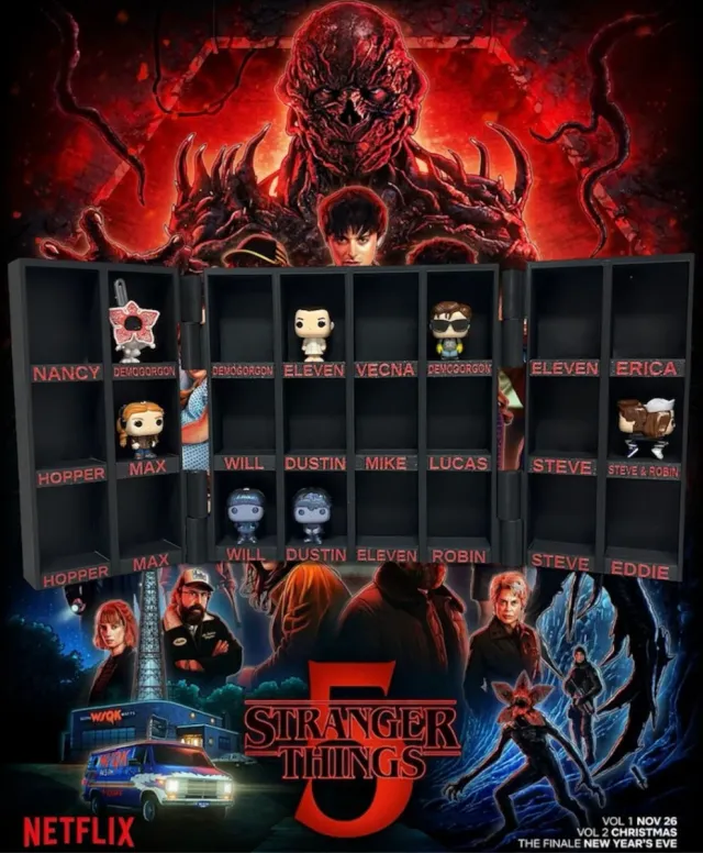 Expositor Funko Pop Stranger Things con visagras,