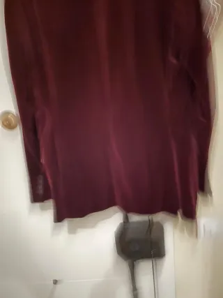 Americana terciopelo granate