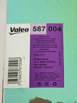 FILTRO COMBUSTIBLE VALEO 587004