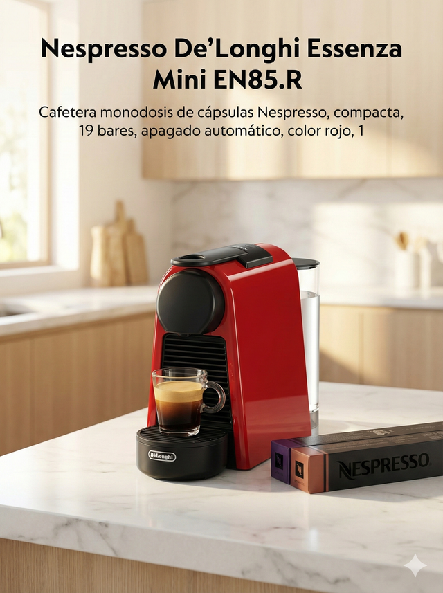 Cafetera Nespresso Essenza Mini DeLonghi EN85.R Ro