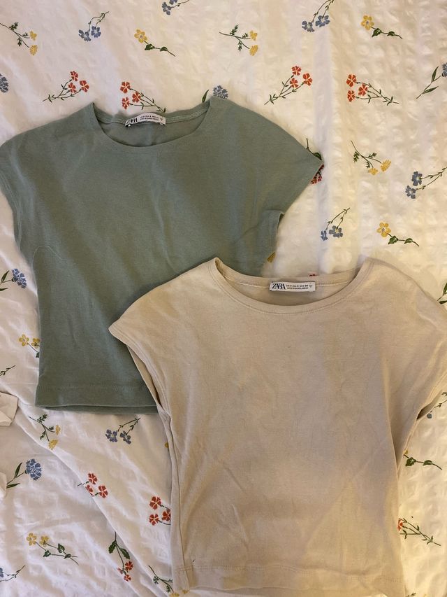Lote 2 Camisetas Zara Talla S